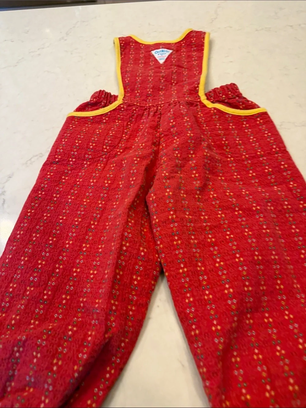 Vintage Oshkosh B'Gosh Girls Denim Vestbak Overalls Bubble‎ Romper 2T